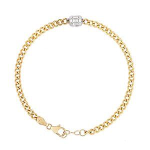 Nine Lightwave Diamond 14K (or 18k upon request) Yellow Gold Link Bracelet